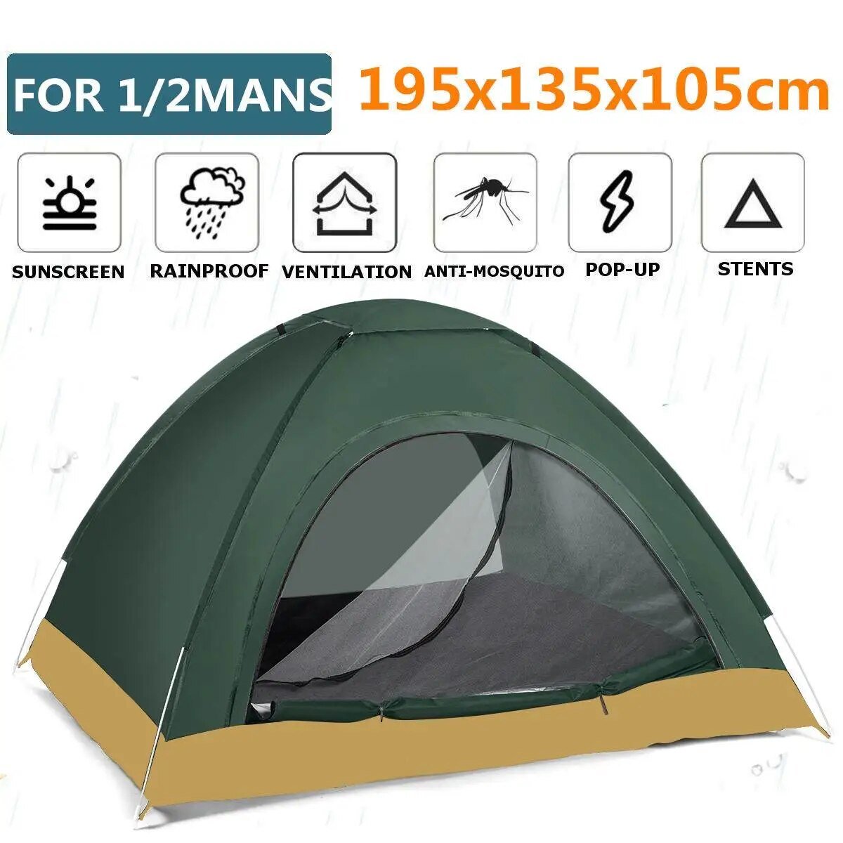 Quick Automatic Opening Tent 2-3 People Ultralight Camping Tent Waterproof Outdoor Hiking fishing Family Travel Backpacking Tent post thumbnail image