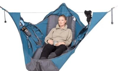 1 Seat Wide Vision Outdoor Hammock Aerial Tent Camping Hanging Swing Beds Chaise Lounge Recliner Chair Climbing Sleeping Bag