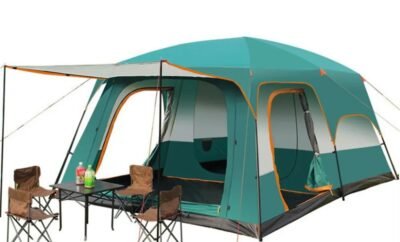 12-Person 430*305*210cm Waterproof Camping Big Tent With Two Rooms And One Living Room Outdoor Garden Travel Hiking Tent