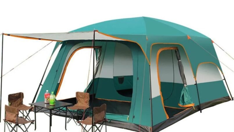 12-Person 430*305*210cm Waterproof Camping Big Tent With Two Rooms And One Living Room Outdoor Garden Travel Hiking Tent