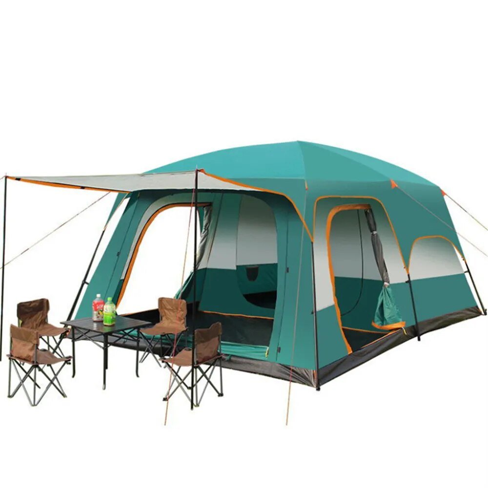 12-Person 430*305*210cm Waterproof Camping Big Tent With Two Rooms And One Living Room Outdoor Garden Travel Hiking Tent post thumbnail image