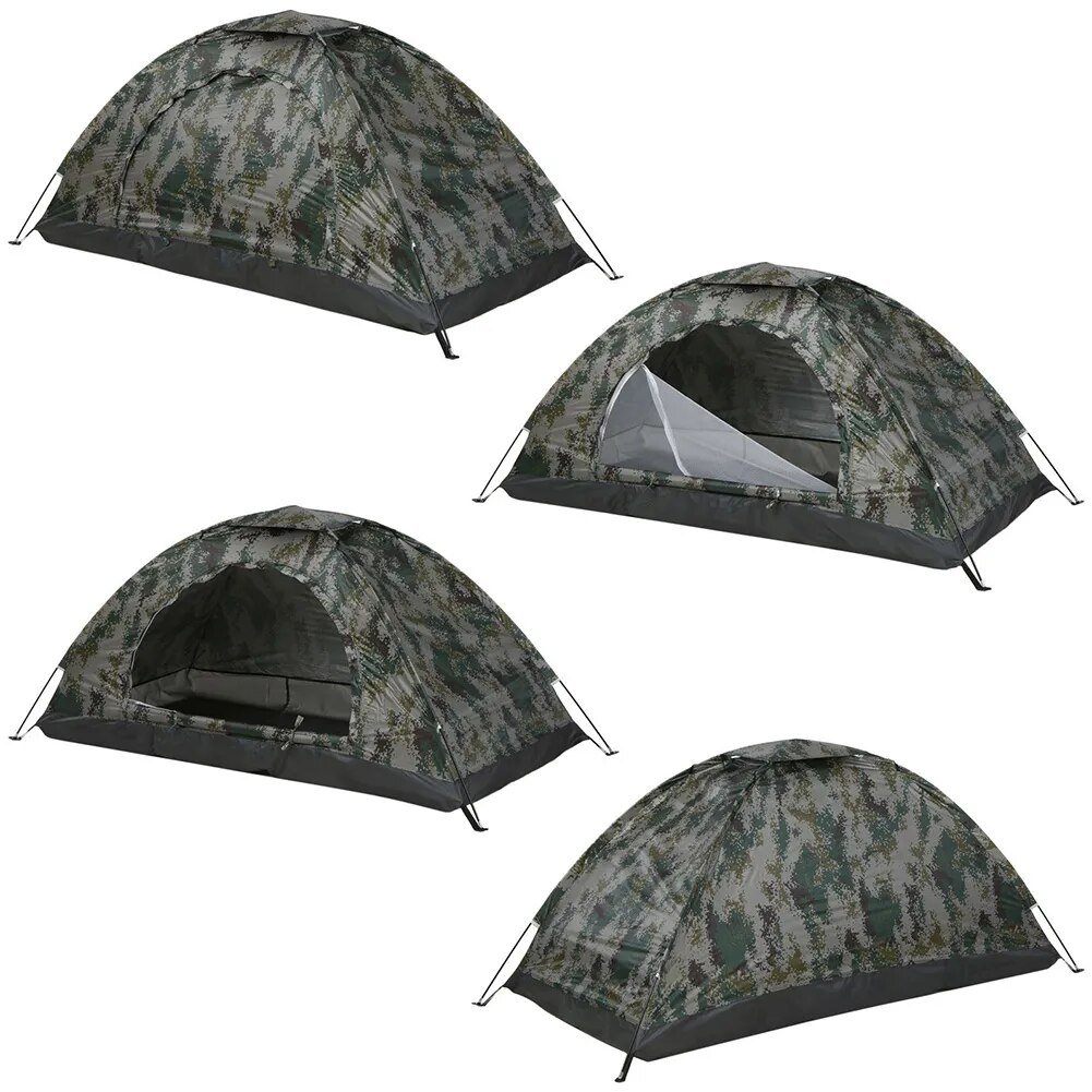 1pc Single/ Double Person Tent Ultralight Portable Camping Garden Tents With Anti-UV Coating Breathable Fine Mesh Door post thumbnail image