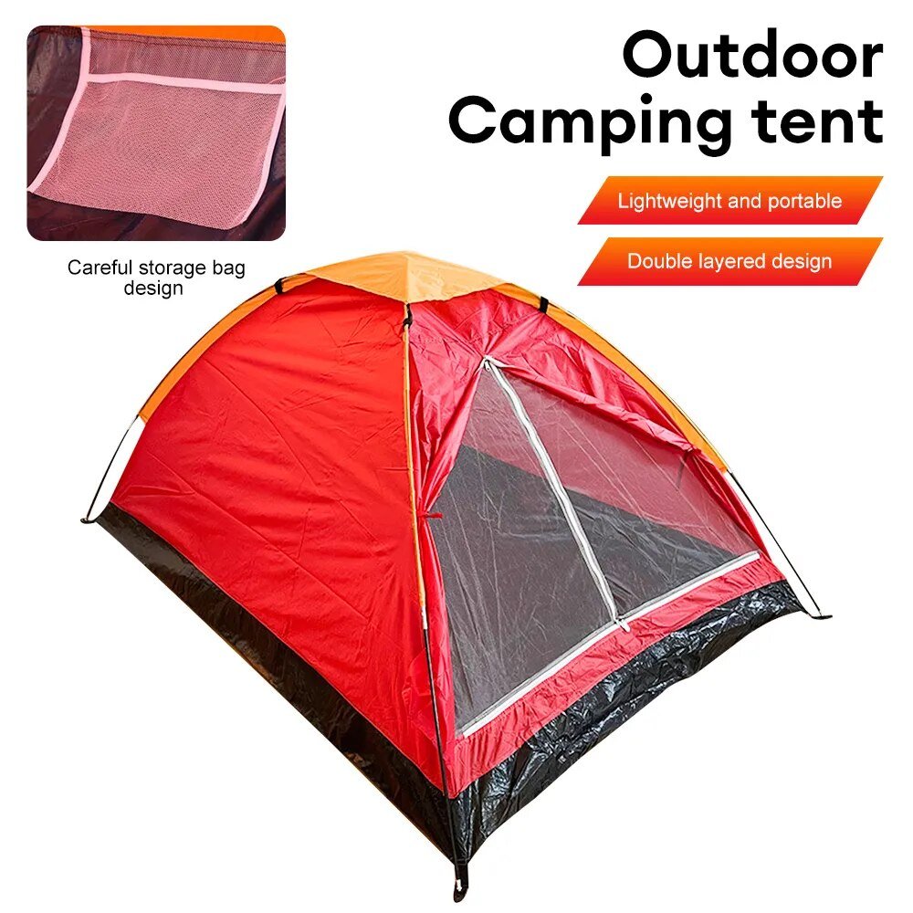 2 Persons Camping Tent Single Layer Beach Tent Outdoor Travel Windproof Waterproof Awning Tent Summer Tent with Bag post thumbnail image