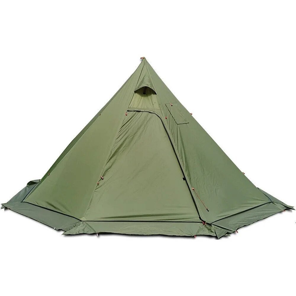 2023 New Pyramid Tent With Snow Skirt Ultralight Outdoor Camping Teepee With A Chimney Hole For Cooking Travel Backpacking Tent post thumbnail image