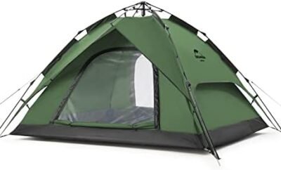 Naturehike Camping Tent, 3-4 Person Pop Up Tent for Camping, Easy Set up Instant Tent for Camping, 3 Person 4 Person Camping Tent