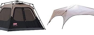 Coleman 4-Person Cabin Tent with Instant Setup | Cabin Tent for Camping Sets Up in 60 Seconds & Rainfly Accessory for 6-Person Instant Tent