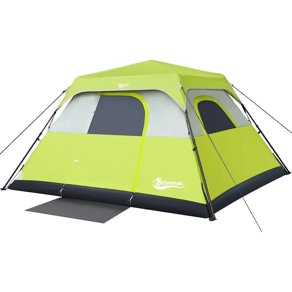 4 /6 Person Camping Tent Setup in 60 Seconds with Rainfly, Waterproof & Windproof Tent with Carry Bag for Family Camping tent post thumbnail image