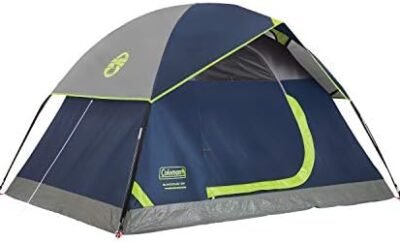 Coleman Sundome Camping Tent, 2/3/4/6 Person Dome Tent with Snag-Free Poles for Easy Setup in Under 10 Mins, Included Rainfly Blocks Wind & Rain, Tent for Camping, Festivals, Backyard, Sleepovers