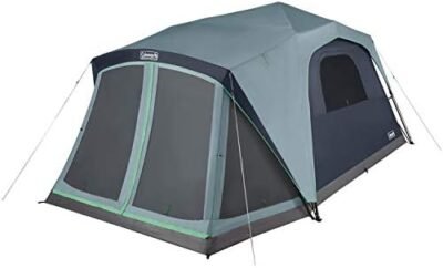 Coleman Skylodge 10-Person Camping Tent with Instant Setup and Screened Porch, Weatherproof Family Tent with Pre-Attached Poles, Screened-in Porch, and Rainfly; Sets Up in About 1 Minute