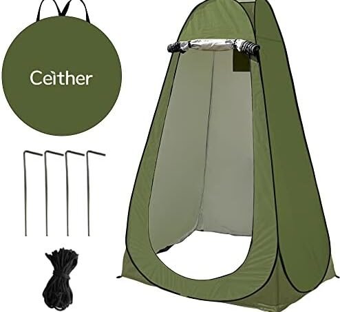 Ceither Pop up Privacy Tent Portable Camping Tent Outdoor Toilet Shower Tent Changing Dressing Room Fashion Privacy Shelter for Picnic Waterproof Bathroom