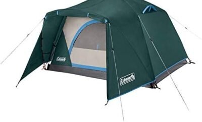 Coleman Skydome Camping Tent with Full-Fly Weather Vestibule, 2/4/6 Person Weatherproof Tent with Rainfly, Carry Bag, Storage Pockets, and Ventilation, Sets Up in 5 Minutes