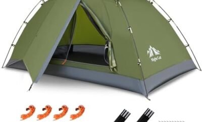 Night Cat Upgraded Backpacking Tents 1 2 Persons Easy Clip Setup Camping Tent Adults Scouts Heavy Rainproof Compact Lightweight