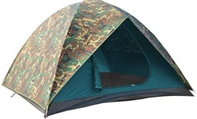 NTK Hunter GT | Outdoor Dome Woodland Camo Camping Tent 100% Waterproof 2500mm, Easy Assembly, Durable Fabric Full Coverage Rainfly – Micro Mosquito Mesh