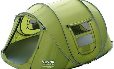 VEVOR Camping Tent,3/4/6 Person Tent，Easy Setup Waterproof Backpacking Tent, with Door and Window, for Outdoor Family Camping, Hiking, Hunting, Mountaineering Travel