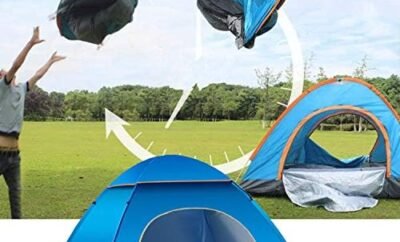 LHLHO 2 Person Instant Pop Up Lightweight Camping Tent, Outdoor Easy Set Up Automatic Family Travel Tent,Portable Backpacking Ultralight Waterproof Windproof Anti-UV Sun Shelter Tent…