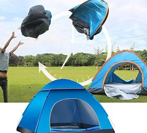 LHLHO 2 Person Instant Pop Up Lightweight Camping Tent, Outdoor Easy Set Up Automatic Family Travel Tent,Portable Backpacking Ultralight Waterproof Windproof Anti-UV Sun Shelter Tent…