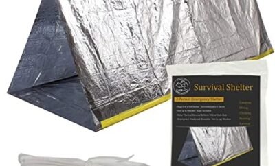 Emergency Survival Shelter Tent, 59 X 98.4inch Waterproof 2-Person Mylar Thermal Shelter for Hiking Camping