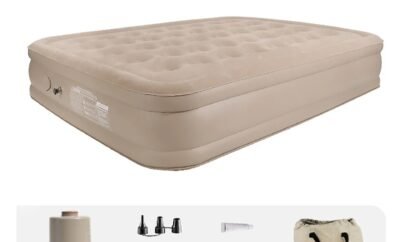 Automatic Inflatable Sofa Bed with Built-in Electric Pump, Double or Single Air Bed Inflatable Mattress for Outdoor Camping Tent