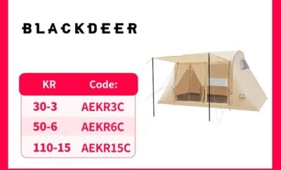 Blackdeer Air Tent 4-6 Person Large Area Space Outdoor Waterproof Silvering Family Camping Traveling Inflatable Tarp Tent