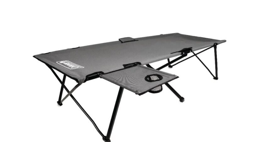 Camping Cot With Side Table Free Shipping Folding Bed Furnishings Hiking Sports Entertainment