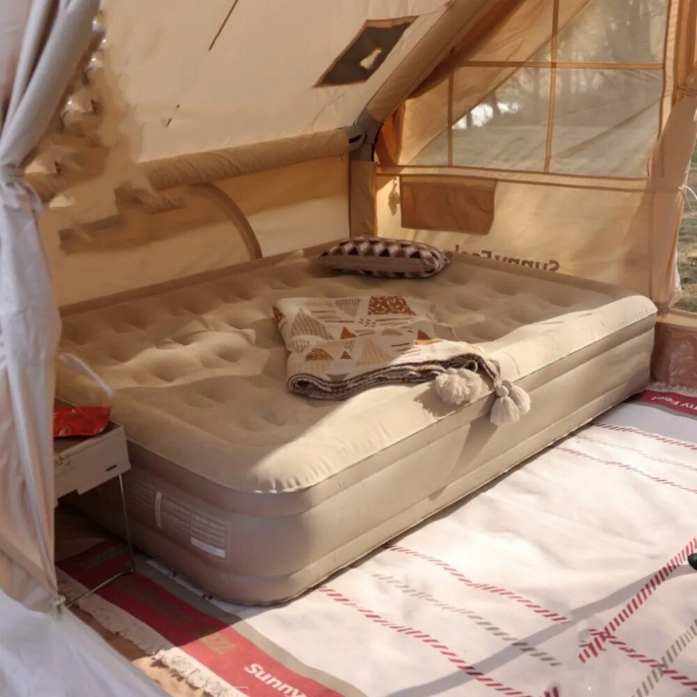 Camping Double Inflatable Bed Built-in Inflator Pump Portable Raised Automatic Inflatable Mattress Outdoor Tent Sleeping Bed New post thumbnail image