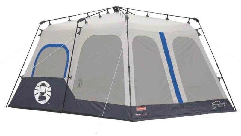 Coleman Camping Tent , 8 Person Weatherproof Tent with WeatherTec Technology, Double-Thick Fabric,  Sets Up in 60 Seconds