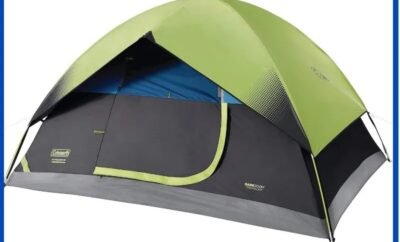 Coleman Dark Room Sundome Camping Tent, 4/6 Person Tent Blocks 90% of Sunlight and Keeps Inside Cool, Lightweight Tent