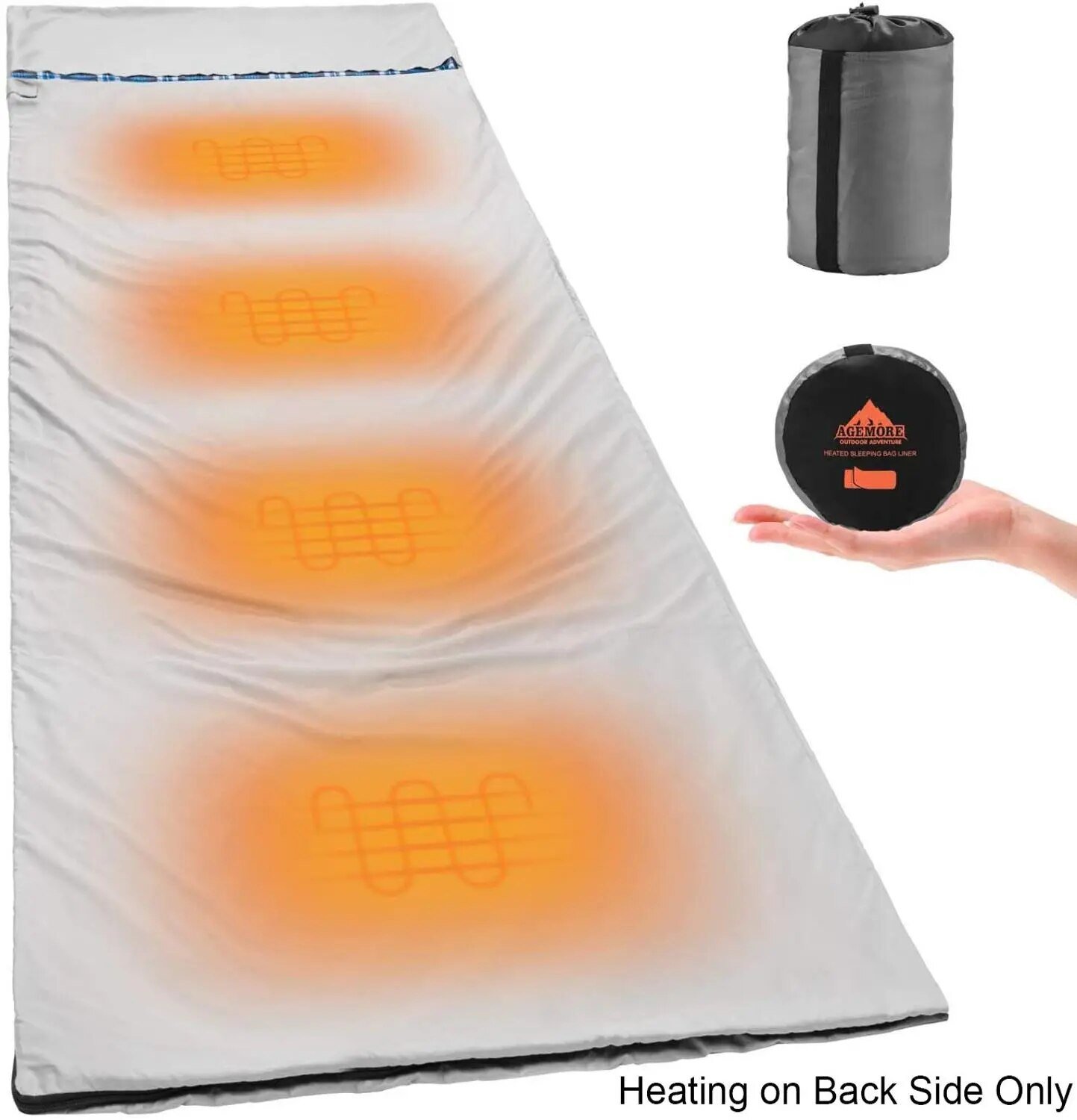 Flannel Heated Sleeping Bag Liner, Warm And Ultra Light, Outdoor Camping Travel Bed Sheet, USB Interface， With Compression Bag post thumbnail image