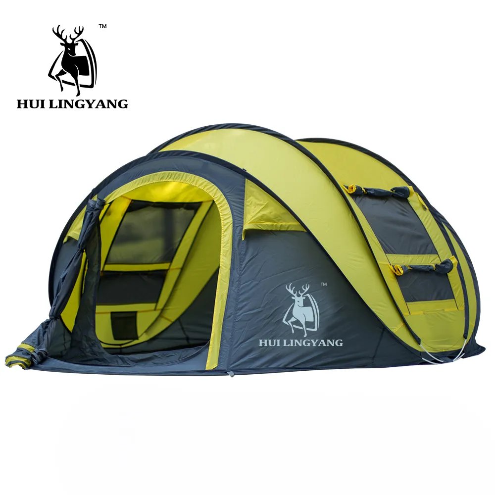 HUI LINGYANG throw tent outdoor automatic tents throwing pop up waterproof camping hiking tent waterproof large family tents post thumbnail image