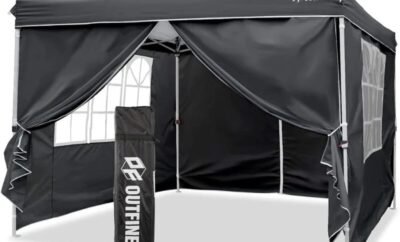 OUTFINE Canopy 10’x10′ Pop Up Commercial Instant Gazebo Tent, Fully Waterproof Gazebo