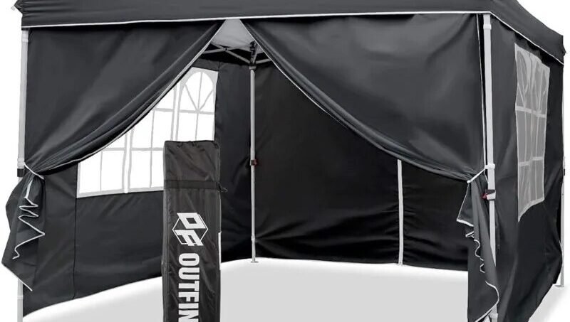 OUTFINE Canopy 10’x10′ Pop Up Commercial Instant Gazebo Tent, Fully Waterproof Gazebo