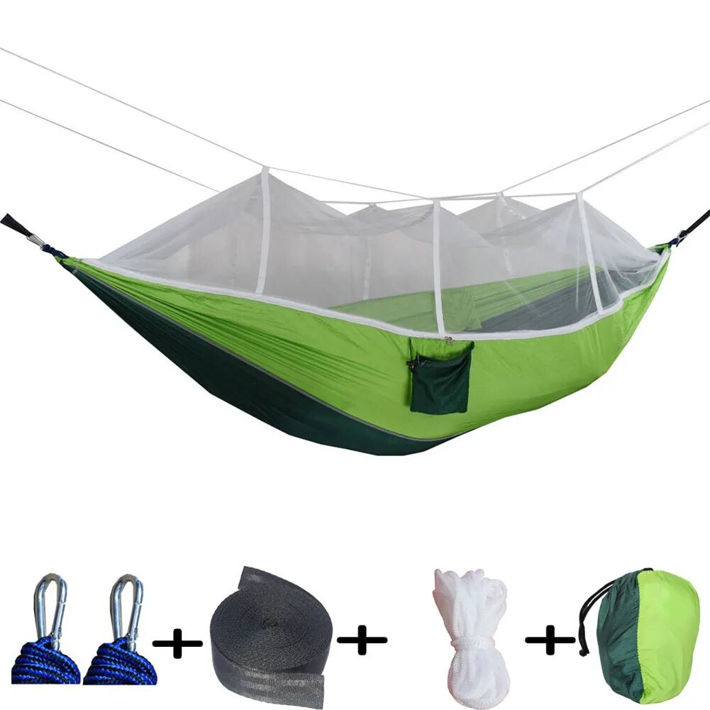 Outdoor Camping Hammock Nylon Bed with Mosquito Net for Outdoor Camping Picnic post thumbnail image
