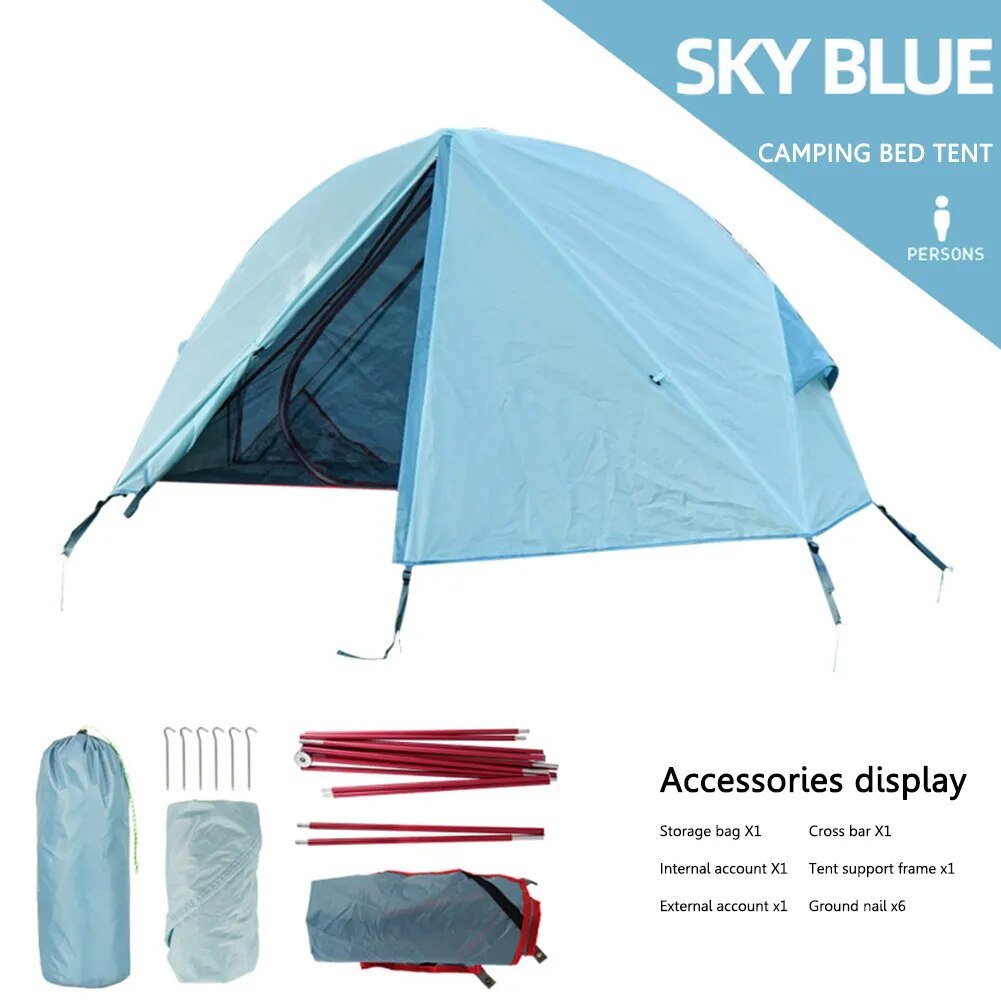 Outdoor Off The Ground Tent Portable Camping Tent Single Person UV Resistant Used with Bed Hiking Survival Equipment post thumbnail image