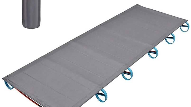 Outdoor Sleeping Camping Bed Kit Aluminum Alloy Frame Camping Cots Oxford Cloth Single Travel Cot Tent Durable