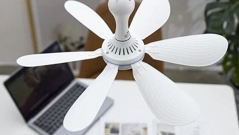 Silent 6 Leaves USB Powered Ceiling Canopy Fan for Camping Bed Dormitory Tent