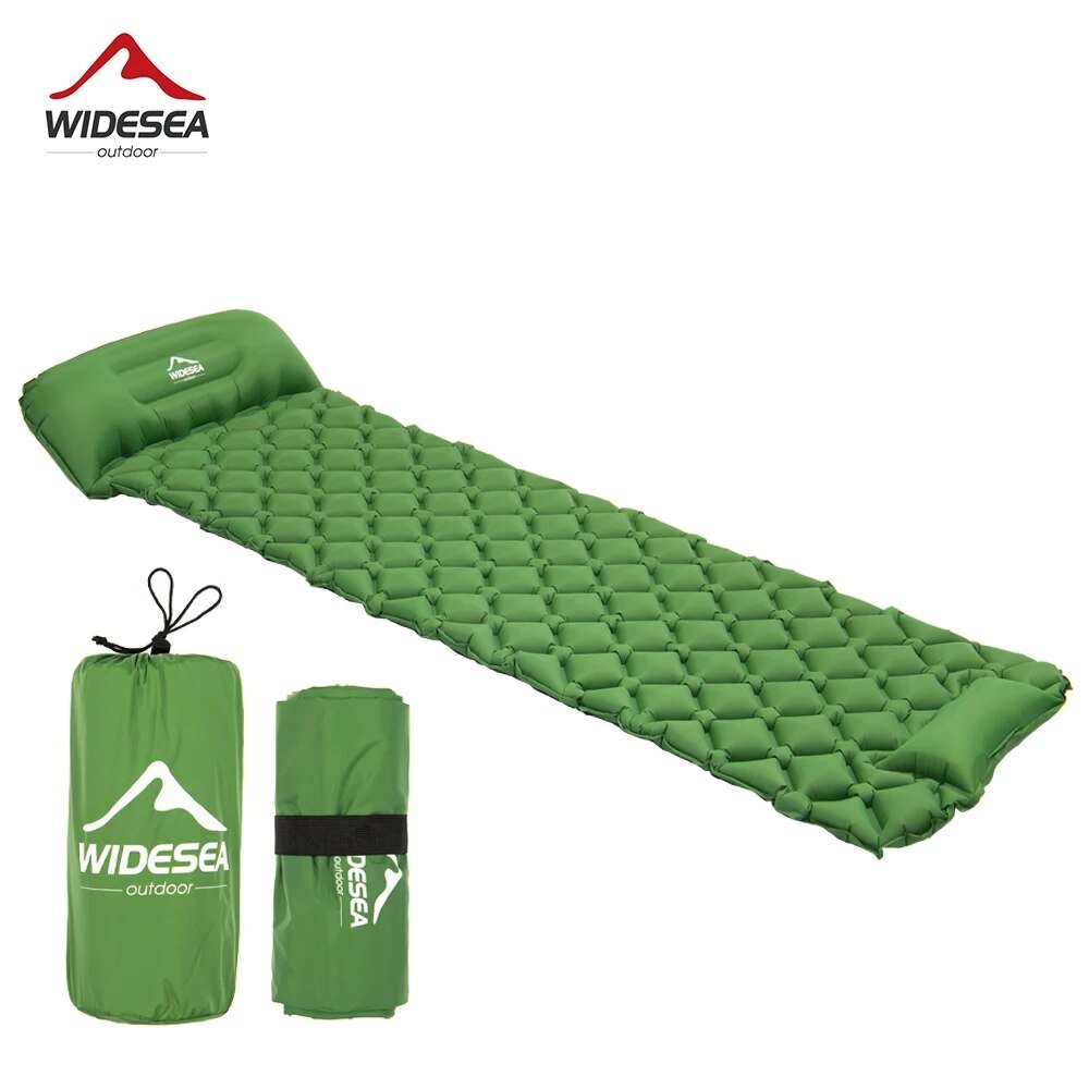 WIDESEA Press-type Camping Inflatable Mattress Moistureproof Mat Fold Outdoor Sleeping Pad Bed Beach Air Mat Tent Travel Cushion post thumbnail image