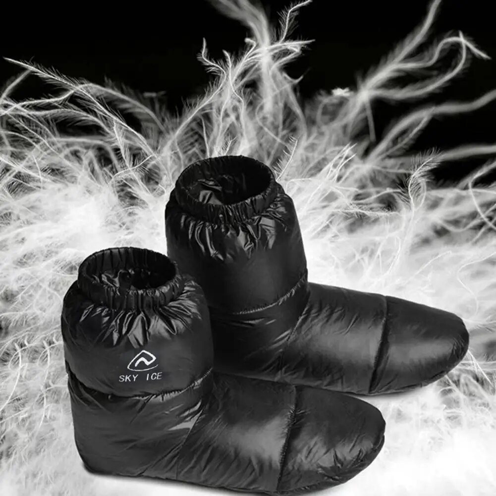 Warm Duck Down Shoes for Tent, Waterproof, Windproof, Indoor, Unisex Feet Cover Socks for Tent, Camping, 650FP, Winter post thumbnail image